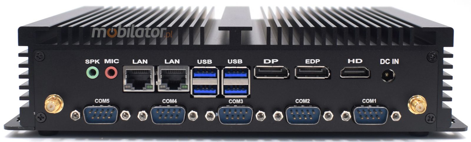 HyBOX H4 Intel i7 industrial mini computer with connectors: