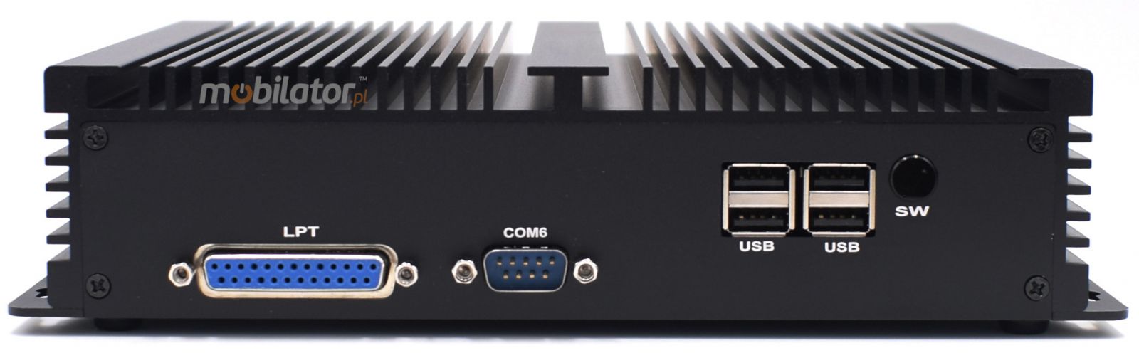 connectors rear panel of small reliable HyBOX H4 Intel i7