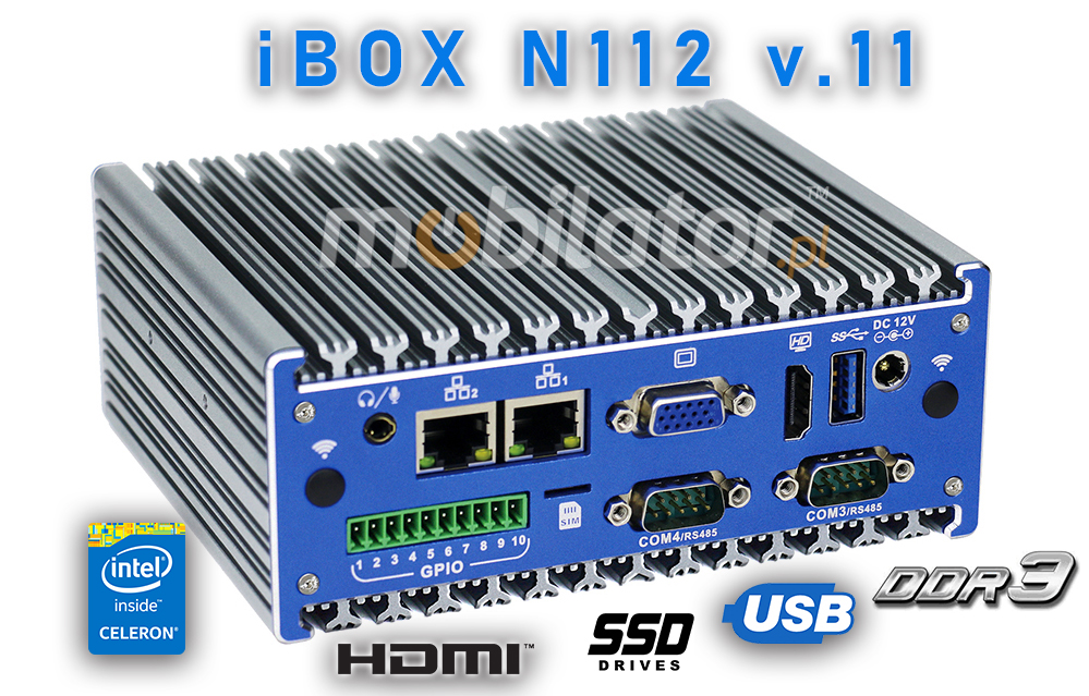 ibox n112 barebone 4gb ram front 