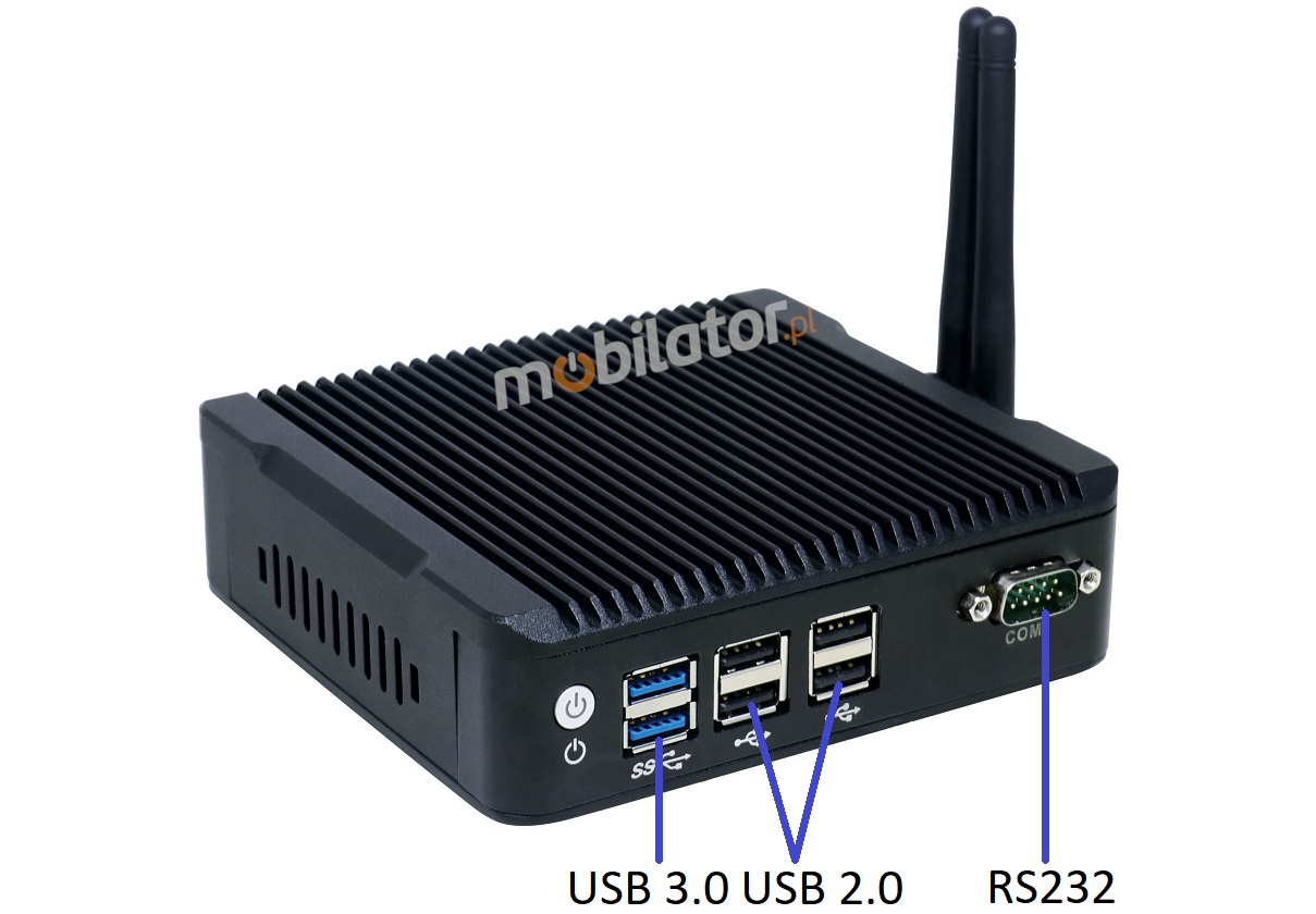 IBOX N5 v.9 - Rugged miniPC with 8GB RAM, 2TB HDD, Intel Pentium processor, 4x USB 2.0, 2x USB 3.0 and 2x RJ-45 LAN connectors