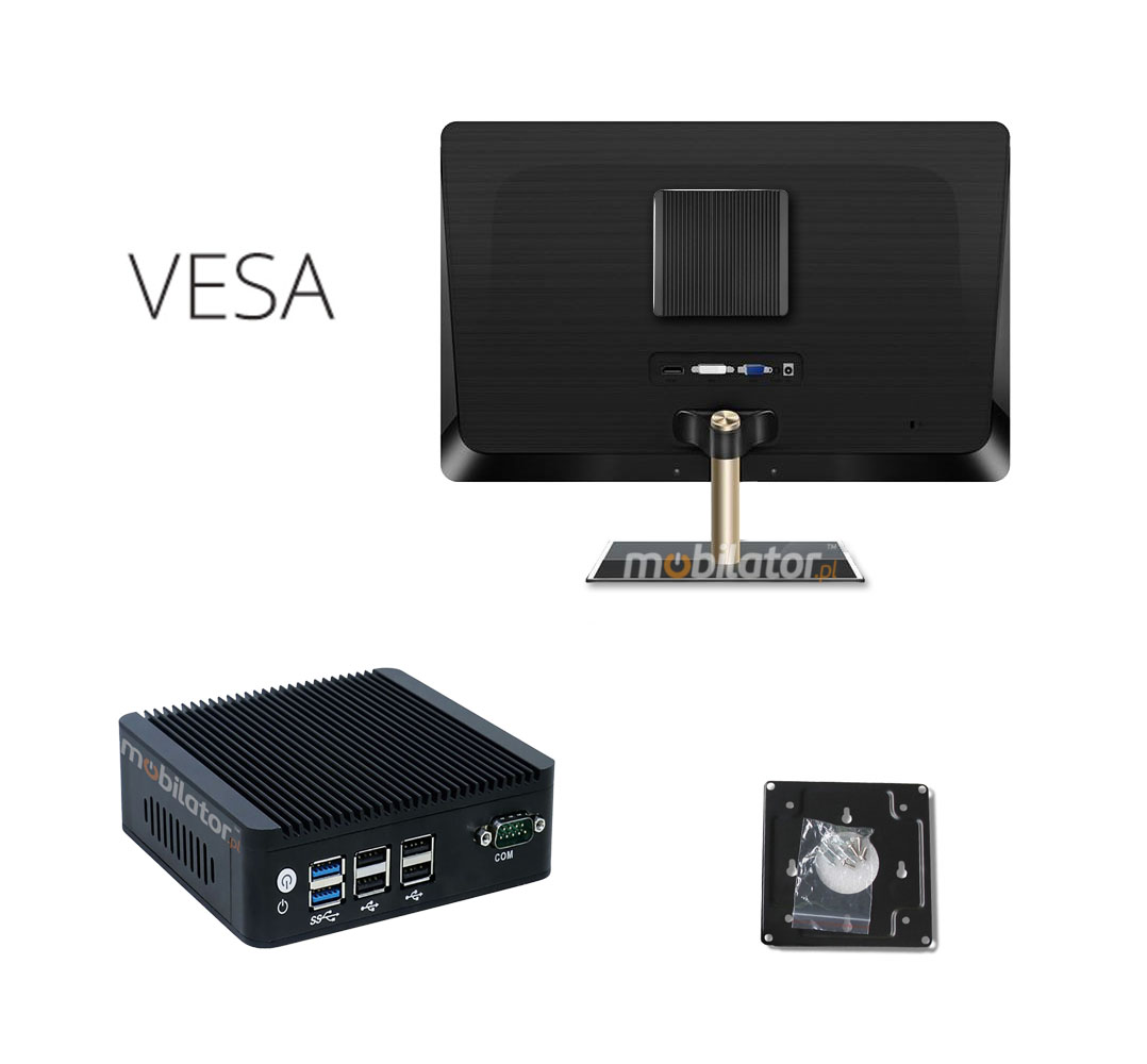 IBOX N5 v.9 - Rugged miniPC with 8GB RAM, 2TB HDD, Intel Pentium processor, 4x USB 2.0, 2x USB 3.0 and 2x RJ-45 LAN connectors