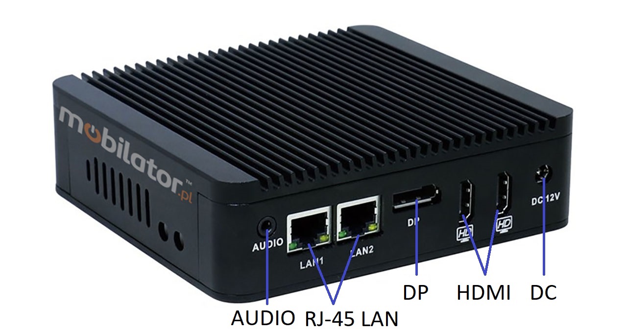 IBOX N5 v.9 - Rugged miniPC with 8GB RAM, 2TB HDD, Intel Pentium processor, 4x USB 2.0, 2x USB 3.0 and 2x RJ-45 LAN connectors