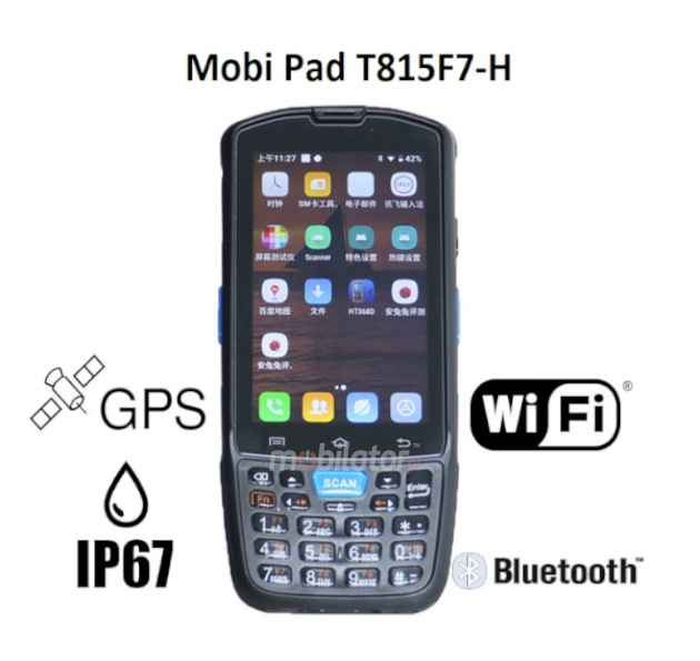 Waterproof collector with a 2D barcode scanner (Android 9.0 system) and NFC + 4G LTE + Bluetooth + WiFi