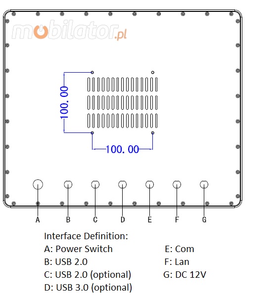 industrial panel pc durable resistant monitor lcd screen ip67 QBOX 17 V.1
