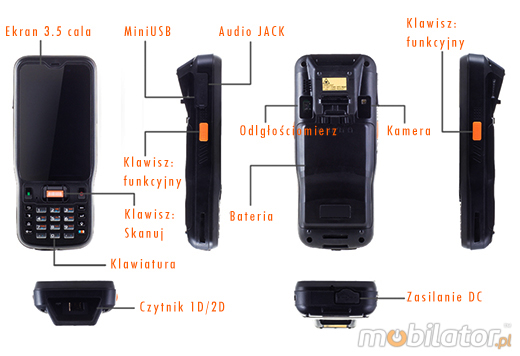 Przemysłowy Kolektor Danych MobiPad MH83 RUGGED DATA COLLECTOR MH-83 rfid LF HF 3g wcdma gsm 1d barcode scanner czytnik kodow kreskowych 1d 2d