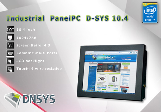 DNSYS Industrial Przemysłowy PanelPC D-SYS 10  Komputer panelowy Panel PC  Przemysłowy komputer panelowy wyświetlacz 10 cali mobilator.pl New Portable Devices Windows RS-232 COM VGA HDMI Intel Core i3 i 5 i7