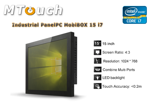 MTouch Industrial Przemysłowy PanelPC MobiBOX 15 - i7  Komputer panelowy Panel PC  Przemysłowy komputer panelowy Ekran rezystancyjny 5 wire resistive wyświetlacz 15 cali mobilator.pl New Portable Devices Windows RS-232 COM VGA HDMI Intel Core i3 i5 i7