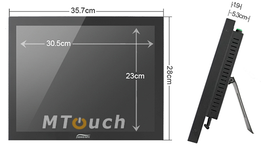 MTouch Industrial Przemysłowy PanelPC MobiBOX 15 - i3  Komputer panelowy Panel PC  Przemysłowy komputer panelowy Ekran rezystancyjny 5 wire resistive wyświetlacz 15 cali mobilator.pl New Portable Devices Windows RS-232 COM VGA HDMI Intel Core i3 i5 i7