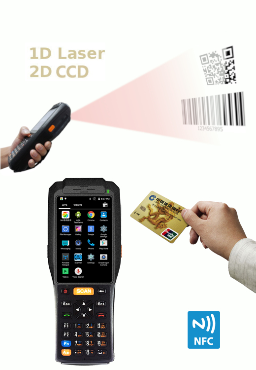 Przemysłowy kolektor danych MobiPad Z3506CK 8MPX bluetooth 4G NFC WiFi GPS 1D