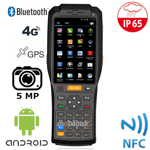 Industrial collector data MobiPad Z3506CK 8MPX bluetooth 4G NFC WiFi GPS 1D