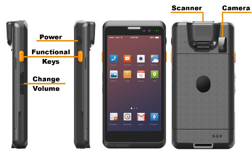 Industrial rugged data collector with scanner 1D/2D  MobiPad S560 Android 5.1 WiFi Bluetooth