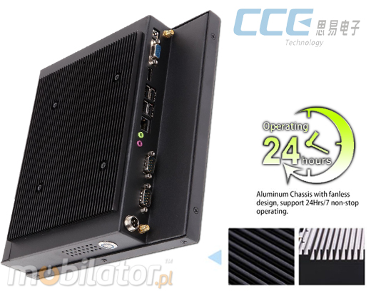 Industial Touch PC CCETouch CT10-PC Komputer panelowy Panel PC Norma odporności IP54 Przemysłowy komputer panelowy Ekran rezystancyjny 5 wire resistive wyświetlacz 10 cali mobilator.pl New Portable Devices Windows RS-232 CaOM 