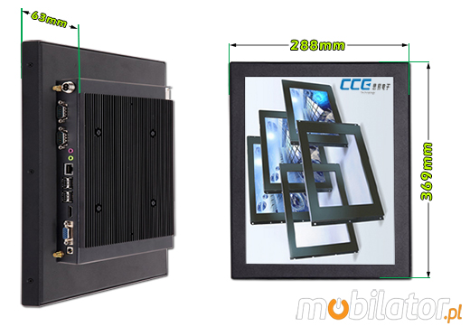 Industial Touch PC CCETouch CT15-PC Komputer panelowy Panel PC Norma odporności IP54 Przemysłowy komputer panelowy Ekran rezystancyjny 5 wire resistive wyświetlacz 15 cali mobilator.pl New Portable Devices Windows RS-232 COM 