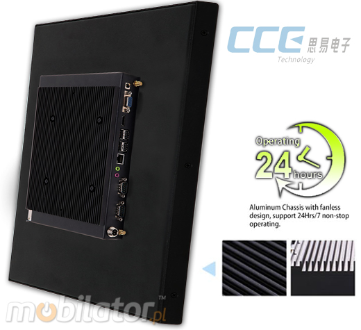 Industial Touch PC CCETouch CT21-PC Komputer panelowy Panel PC Norma odporności IP54 Przemysłowy komputer panelowy Ekran rezystancyjny 5 wire resistive wyświetlacz 21.5 cali mobilator.pl New Portable Devices Windows RS-232 COM 