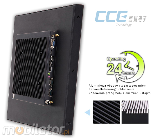 Industial Touch PC CCETouch CT19-PC Komputer panelowy Panel PC Norma odporności IP54 Przemysłowy komputer panelowy Ekran rezystancyjny 5 wire resistive wyświetlacz 19 cali mobilator.pl New Portable Devices Windows RS-232 COM 