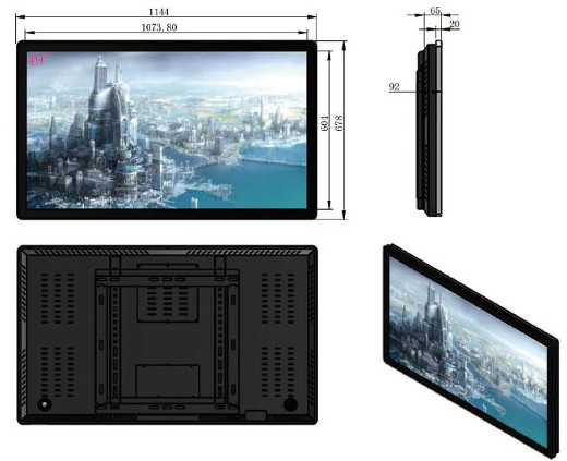 touch panel advertising panel information screen wi-fi digital signage usb lan