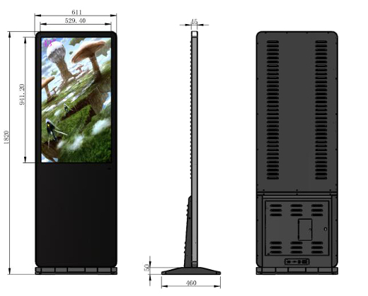 Panel dotykowy panel reklamowy ekran informacyjny wi-fi digital signage bluetooth usb lan infokiosk totem lcd