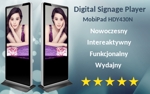 Panel dotykowy panel reklamowy ekran informacyjny wi-fi digital signage bluetooth usb lan infokiosk totem lcd