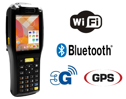 MobiPad Kolektor Przemysłowy NFC 1D 2D Skaner kodów drukarka aparat gps wifi bluetooth 3g