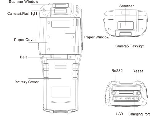 MobiPad industrial data collector NFC 1D 2D barcode scanner printer camera