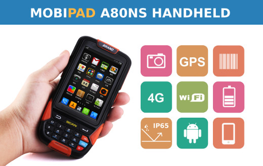 MobiPad Industrial data collector A80NS NFC RFID 1D 2D barcode scanner 4G