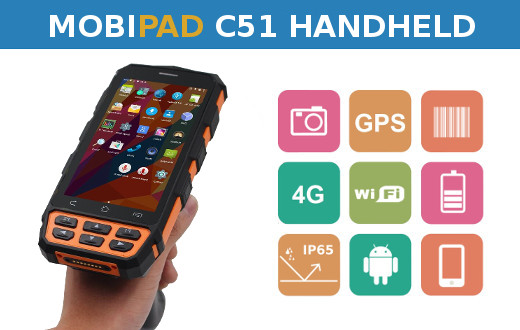 MobiPad Kolektor Przemysłowy C51 RFID UHF 1D 2D Skaner kodów Wifi bluetooth