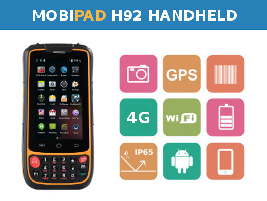MobiPad Kolektor Przemysłowy H92 RFID 1D 2D Skaner kodów Wifi bluetooth