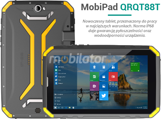 wodoodporny wstrząsoodporny przemysłowy wytrzymały odporny tablet NFC 4G windows 10 wojskowy IP67 MIL-STD 810G skaner kodów kreskowych 1D 2D