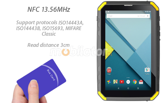 waterproof shocproof industrial rugged durable tablet NFC 4G android 7.0 military IP68 MIL-STD 810G barcode scanner 1D 2D