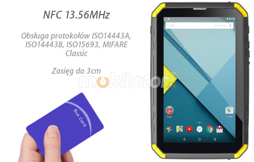 wodoodporny wstrząsoodporny przemysłowy wytrzymały odporny tablet NFC 4G Android 9.0 wojskowy IP68 MIL-STD 810G skaner kodów kreskowych 1D 2D