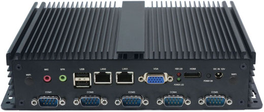 Industrial Fanless MiniPC IBOX-102 com rs232 hdmi vga