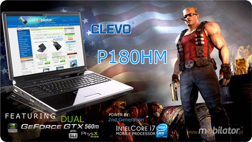 clevo sager 8180 P180HM mobilator laptop najmocniejszy na świecie dystrybutor umpc projektowanie auto cad 3d max autodesk cad baner logo