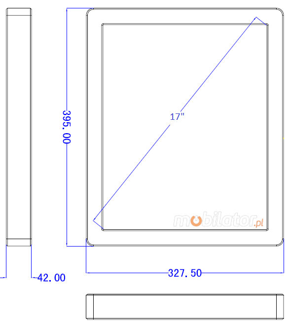 przemysłowy panel operatorski panel PC komputer przemysłowy odporny wodoodporny pyłoodporny wstrząsoodporny wzmocniony IP 67 QBOX17