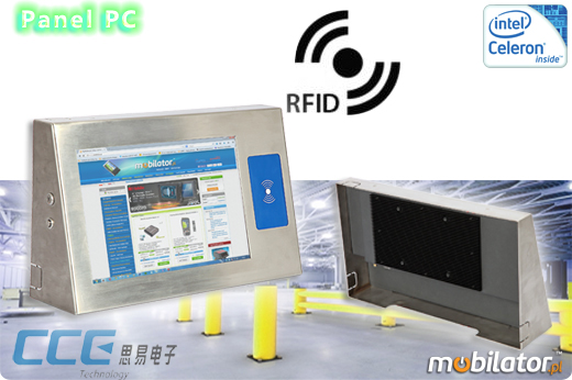Industial Touch PC CCETouch PC-133-RFID Komputer panelowy Panel PC RFID HF&LF Przemysłowy Panel PC CCETouch PC-133 RFID Norma odporności IP54 Przemysłowy komputer panelowy Ekran rezystancyjny 5 wire resistive wyświetlacz 13 cali mobilator.pl New Portable Devices Windows RS-232 COM RFID LF HF