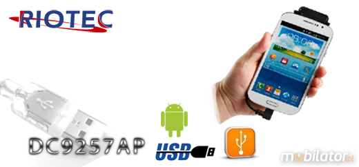 Mini czytnik Barcode 1D RIOTEC DC-9250 MicroUSB  Skaner 1D  Poręczny Kompatybilny Android mobilator.pl New Portable Devices Mobilne Skanery kodów kreskowych MINI OTG 