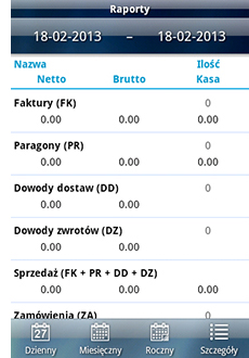 aplikacja mobilna firmy sprzedaż raport magazyn faktura paragon 