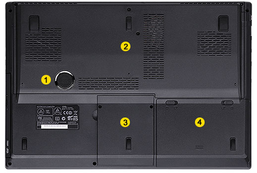 clevo p150sm subwoofer ssd msata battery