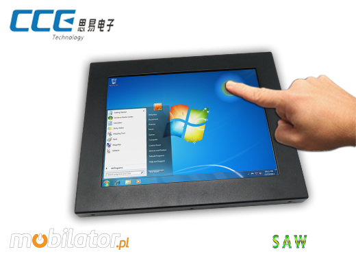 CCETouch Industial Touch Monitor CCETM121-SAW Przemysłowy Monitor Panelowy  Norma odporności IP54 Monitor dotykowy Ekran SAW wyświetlacz 12 cali LED mobilator.pl New Portable Devices VGA DVI HDMI