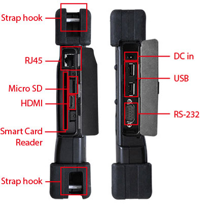 RS 232 Internet tablet industrial card reader HDMI MICRO SD intelligent industrial tablet c-8