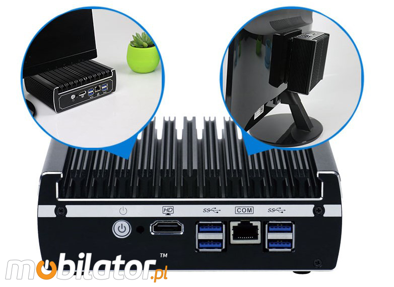 Wytrzymały mini Komputer Przemysłowy Bezwentylatorowy MiniPC IBOX-NM31A