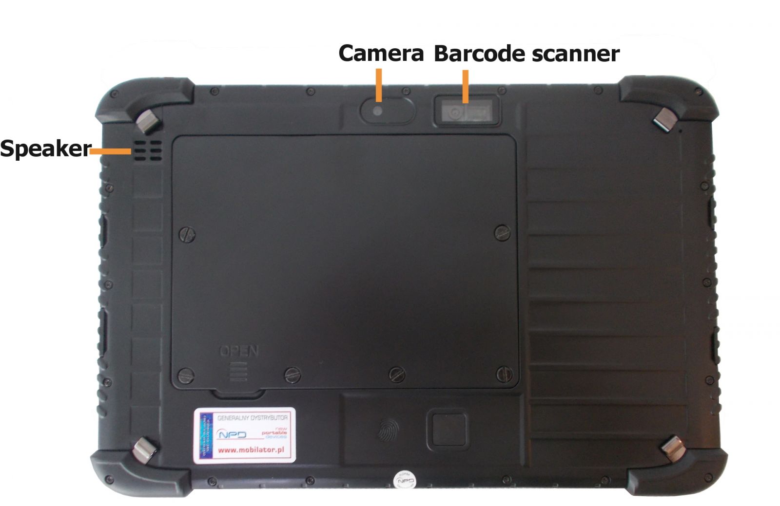 speaker camera barcode scanner rugged corners mobilator.pl mobilator.eu