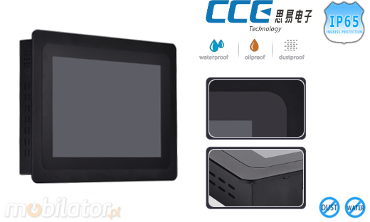 MTouch Operatorski Panel Przemyslowy MobiBOX IP65 Fanless 1900 12.1 Komputer panelowy Panel PC  Przemysłowy komputer panelowy Ekran rezystancyjny 5 wire resistive wyświetlacz 12.1 cali mobilator.pl New Portable Devices Windows RS-232 COM VGA HDMI Intel Celeron 