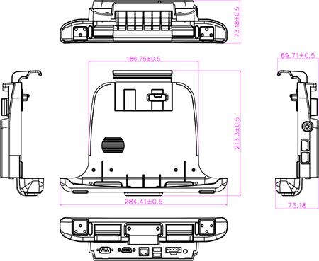 winmate m101b stacja samochodowa usb lan uchwyt samochodowy