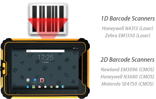 Efficient and multi-tasking tablet for use in industry Senter S917V18 with scanner