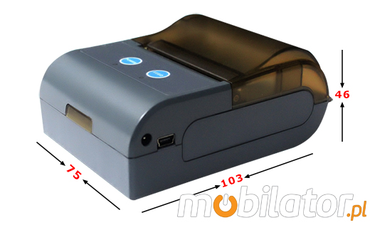 MobiPrint MP-583 Drukarka termiczna mini drukarka kodów  Interfejs USB Bluetooth RS232 Mobilna Drukarka mobilator.pl windows android  New Portable Devices