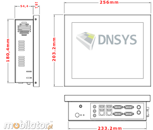 DNSYS Industrial Przemysłowy PanelPC D-SYS 10  Komputer panelowy Panel PC  Przemysłowy komputer panelowy wyświetlacz 10 cali mobilator.pl New Portable Devices Windows RS-232 COM VGA HDMI Intel Core i3 i 5 i7