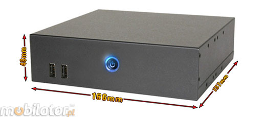 MiniPC Przemysłowy AOpen DE35-HD AMD Dual Core T56N 2x1.6GHz 8GB DDR3 128GB SSD SATA 3 mSATA