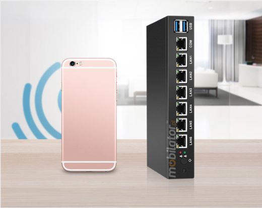 Wzmocniony Bezwentylatorowy Komputer Przemysłowy z 6-cioma kartami sieciowymi LAN - MiniPC yBOX-X33 - 1007U maly mocny wymiary porownanie vga intel mobilator wzmocniony szybki 6x lan rj45