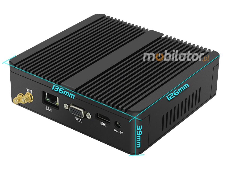 MiniPC yBOX-A30X Rapid Small Computer with small dimensions 136mm x 126mm x 39mm