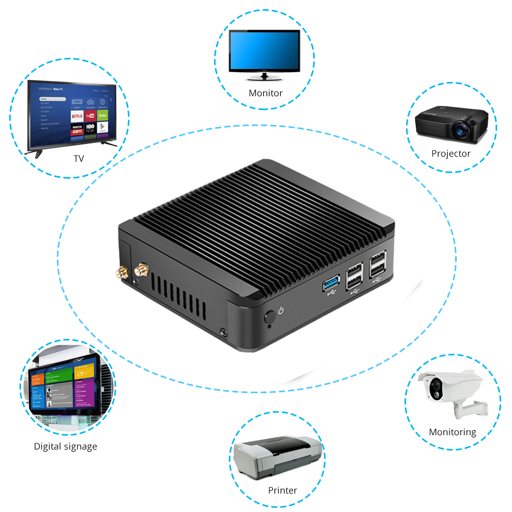 MiniPC yBOX-X30 Praktyczny niewielkich rozmiarów komputer przemysłowy magazyn i logistyka  mobilator pl